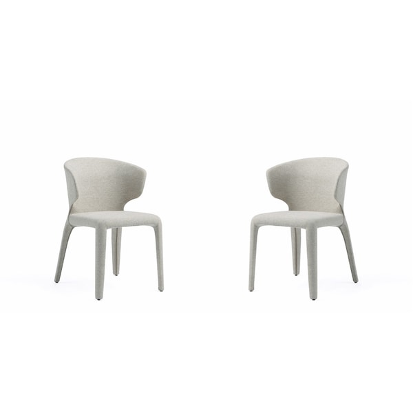 Manhattan Comfort Conrad Woven Tweed Dining Chair in Wheat - Set of 2 DC031-WWT - main